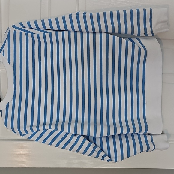 Lilly Pulitzer Blue and White Striped Sweatshirt - Picture 2 of 8